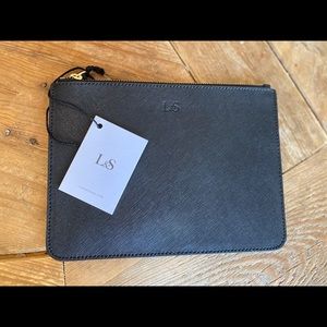 Lo and sons saffiano leather pouch NWT